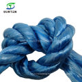 3 Strand Twisted/Twist Blue PP/Polypropylene Splitfilm/Split Film Rope with Chuck Packing